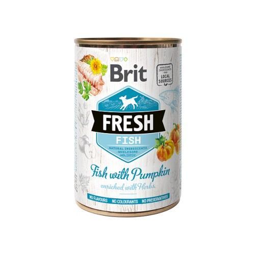 Консерва Brit Fresh Fish / Pumpkin, для собак, з рибою і гарбузом, 400 г