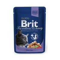 Вологий корм Brit Premium Cat, для кішок, тріска, 100 г Вологий корм Brit Premium Cat, для кішок, тріска, 100 г