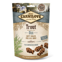 Ласощі Carnilove Dog Semi Moist, для собак, форель, кріп, 200 г Ласощі Carnilove Dog Semi Moist, для собак, форель, кріп, 200 г