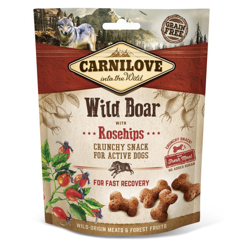 Ласощі Carnilove Dog Crunchy Snack, для собак, дикий кабан, шипшина, 200 г