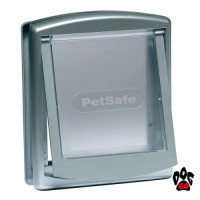 Пластикові двері PetSafe для собак і котів до 7 кг, для вхідних дверей, сіра, 23.6×19.8 см Пластикові двері PetSafe для собак і котів до 7 кг, для вхідних дверей, сіра, 23.6×19.8 см