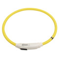 Нашийник LED світиться Croci для собак, USB, силікон, жовтий, 70 см