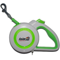 Повідець-рулетка AnimAll Reflector для собак вагою до 15 кг, 3 м, салатово-біла Повідець-рулетка AnimAll Reflector для собак вагою до 15 кг, 3 м, салатово-біла