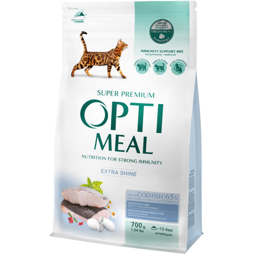 Сухий корм Optimeal для дорослих котів, з тріскою, 700 г