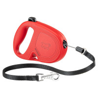 Рулетка-поводок Ferplast Flippy One Cord для собак, со шнуром, размер S, красный, 14.7×3×10 см Рулетка-поводок Ferplast Flippy One Cord для собак, со шнуром, размер S, красный, 14.7×3×10 см