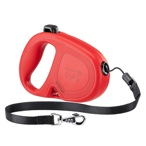 Рулетка-поводок Ferplast Flippy One Cord для собак, з шнуром, розмір M, червоний, 16×3.4×11 см