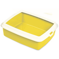 Туалет MPS Hydra Mini Yellow для котів, з рамкою, жовтий, 43×31×12 см Туалет MPS Hydra Mini Yellow для котів, з рамкою, жовтий, 43×31×12 см