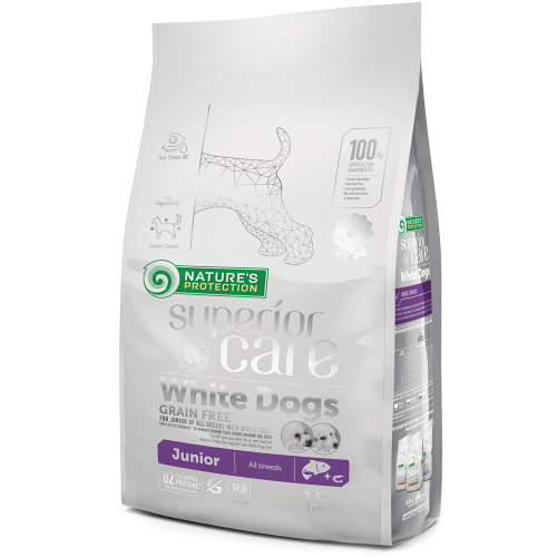 Сухий корм Nature's Protection White Grain Free Junior для цуценят, гіпоалергенний, 1.5 кг
