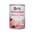 Консерви Brit Paté & Meat Puppy, для цуценят, з індичкою і куркою, 400 г