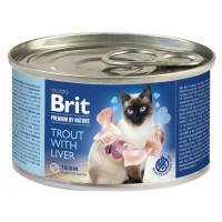Консерва Brit Premium by Nature Cat, для кішок, форель з печінкою, 200 г Консерва Brit Premium by Nature Cat, для кішок, форель з печінкою, 200 г