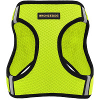 Шлея BronzeDog Mesh Vest для собак, сітчастий нейлон, лимонний, 34-42 см