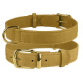 Нашийник BronzeDog Crazy, для собак, шкіряний, гірчичний, 30-39×2 см