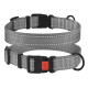 Нашийник BronzeDog Active, для собак, нейлоновий, фастекс пластик, сірий, 25-33×1.6 см