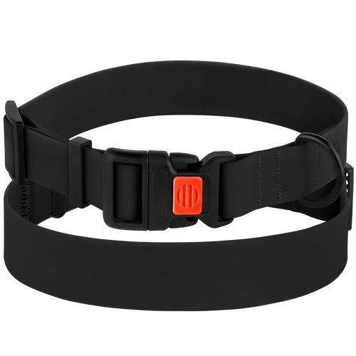 Нашийник BronzeDog Active, для собак, водовідштовхувальний, фастекс пластик, чорний, 43-66×2.5 см