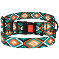 Нашийник BronzeDog Urban, для собак, нейлоновий, фастекс пластиковий, принт ромби, 30-40×2 см
