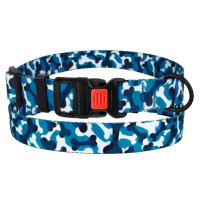 Нашийник BronzeDog Urban Camo, для собак, нейлоновий, фастекс пластиковий, блакитний, 35-53×2.5 см