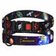 Нашийник BronzeDog Urban Cosmos, для собак, нейлоновий, фастекс пластиковий, чорний, 43-66×2.5 см