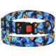 Нашийник BronzeDog Urban Camo, для собак, нейлоновий, фастекс пластиковий, синій, 25-33×1.6 см