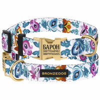 Нашийник BronzeDog Urban Folk, для собак, нейлоновий, фастекс металевий, білий, 30-40×2 см Нашийник BronzeDog Urban Folk, для собак, нейлоновий, фастекс металевий, білий, 30-40×2 см