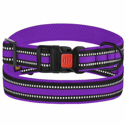 Нашийник BronzeDog Urban Mesh, для собак, нейлон і 3-D сітка, фастекс пластик, фіолетовий, 25-33×2 см