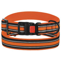 Нашийник BronzeDog Urban Mesh, для собак, нейлон і 3-D сітка, фастекс пластик, помаранчевий, 30-40×2 см