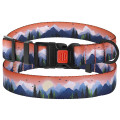 Нашийник BronzeDog Urban Travel, для собак, нейлоновий, фастекс пластиковий, принт гори, 25-33×1.6 см
