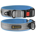 Нашийник BronzeDog Sport, для собак, неопрен, фастекс пластик, сіро-блакитний, 36-43×2 см