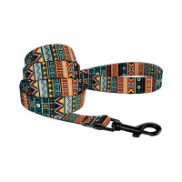 Повідець BronzeDog Tribal для собак, нейлон, принт етнічний, ментоловий, 152×1 см Повідець BronzeDog Tribal для собак, нейлон, принт етнічний, ментоловий, 152×1 см