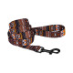 Повідець BronzeDog Tribal для собак, нейлон, принт етнічний, помаранчевий, 152×2.5 см