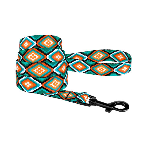 Повідець BronzeDog Tribal для собак, нейлон, принт ромби, 300×2 см