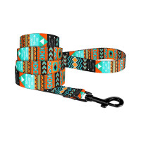 Повідець BronzeDog Tribal для собак, нейлон, принт ацтеки, 152×2 см