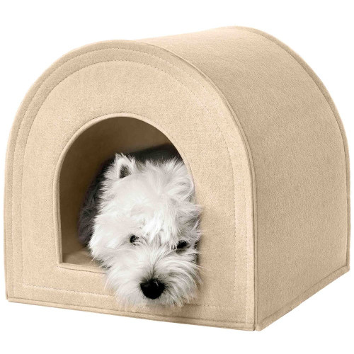 Будиночок BronzeDog для котів і собак, бежевий, 70×70×70 см