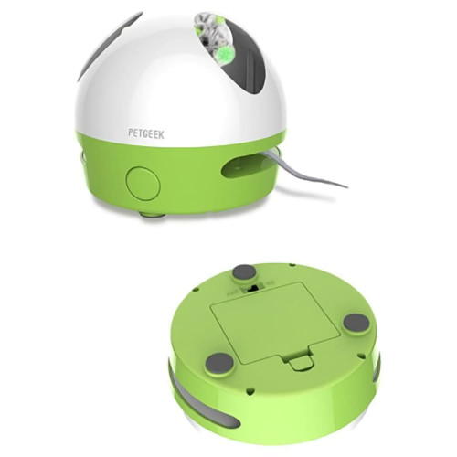 Іграшка "Стрибуюча миша" BronzeDog Pet Geek для котів зі звуковим ефектом, 13×12 см