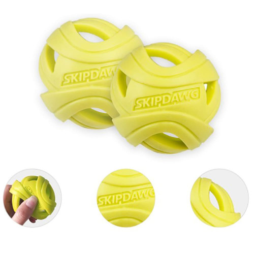 Набір м'ячів для собак BronzeDog Skipdawg TPR Breezy ball, для полегшення дихання, 2 штуки по 7 см