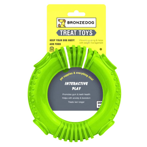 Іграшка-кільце для собак BronzeDog Smart Ring, мотиваційна, синій, 16×3 см
