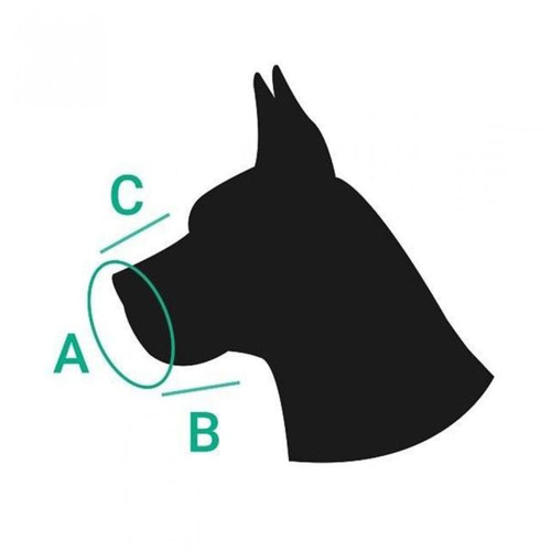 Намордник BronzeDog, для собак, дихаючий, 3D сітка, регульований, чорний, 16-22 см