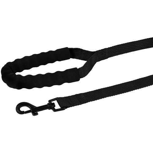 Повідець BronzeDog Active для собак, нейлон, з м'якою ручкою, чорний, 15 м×2.5 см