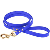 Повідець BronzeDog для собак, шкіряний, лита латунна фурнітура, фіолетовий, 122×1.2 см Повідець BronzeDog для собак, шкіряний, лита латунна фурнітура, фіолетовий, 122×1.2 см