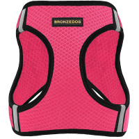 Шлея BronzeDog Mesh Vest для собак, сітчастий нейлон, рожевий, 26-29 см