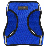 Шлея BronzeDog Mesh Vest для собак, сітчастий нейлон, синій, 24-26 см Шлея BronzeDog Mesh Vest для собак, сітчастий нейлон, синій, 24-26 см