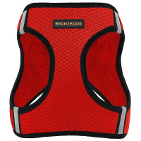 Шлея BronzeDog Mesh Vest для собак, сітчастий нейлон, червоний, 34-42 см