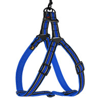 Шлея BronzeDog Mesh Стандарт для собак, сітчастий нейлон, синій, 45-60 см