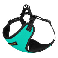 Шлея BronzeDog Sport для собак з неопрена, бірюзовий, 35-38 см