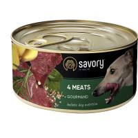 Влажный корм для взрослых собак Savory, с четырьмя видами мяса, 200 г