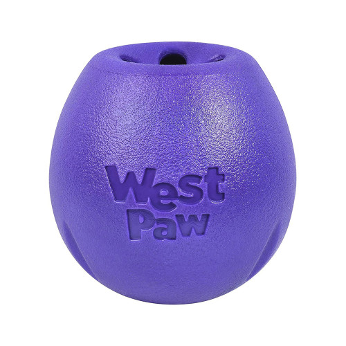 Іграшка для собак West Paw Rumbl Large Eggplant, для ласощів, фіолетова, 10 см