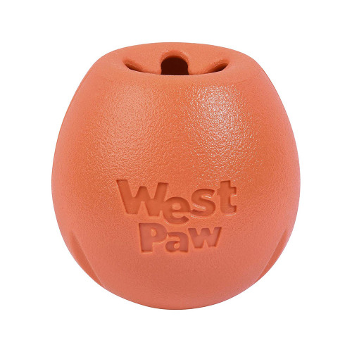 Іграшка для собак West Paw Rumbl Small Melon, для ласощів, помаранчева, 8 см