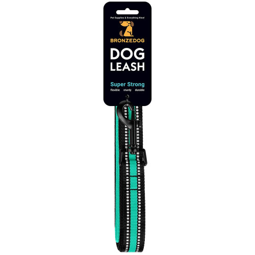 Повідець BronzeDog Mesh для собак, сітчастий нейлон, ментоловий, 200×2.5 см