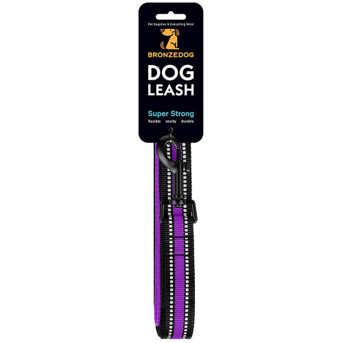 Повідець BronzeDog Mesh для собак, сітчастий нейлон, фіолетовий, 200×2 см