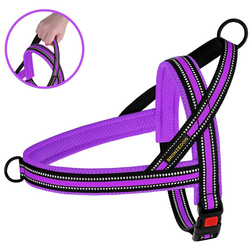 Шлея BronzeDog Mesh Скандинавська для собак, фіолетовий, 32-38 см