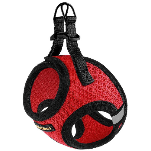 Шлея BronzeDog Mesh Vest для собак, сітчастий нейлон, червоний, 24-26 см